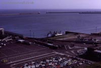 Dover Eastern Docks hoverport - Seaspeed SRN4 departing from Dover Eastern hoverport (Paul Stevens).